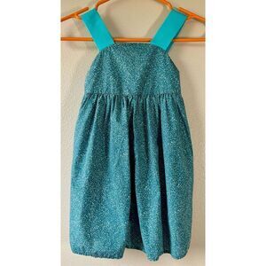 COS  Baby Girls Teal W/ Yellow Dots Romper Jumpsuit Wide Leg One Piece Size 1/2